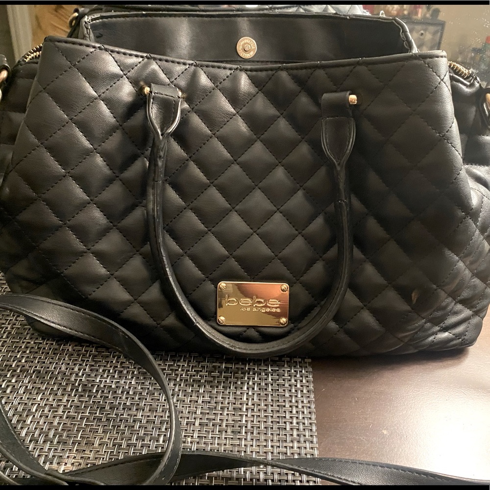 Black Bebe cross over bag.